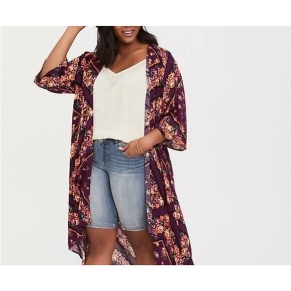 torrid Tops - Torrid Floral Kimono/Duster NWT SZ 1X
